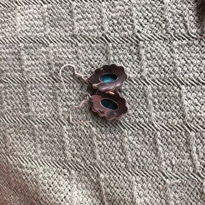 Jewelry - Turquoise Blue Copper Sterling Silver Earrings Jewelry - Turquoise Blue Copper Sterling Silver Earrings
